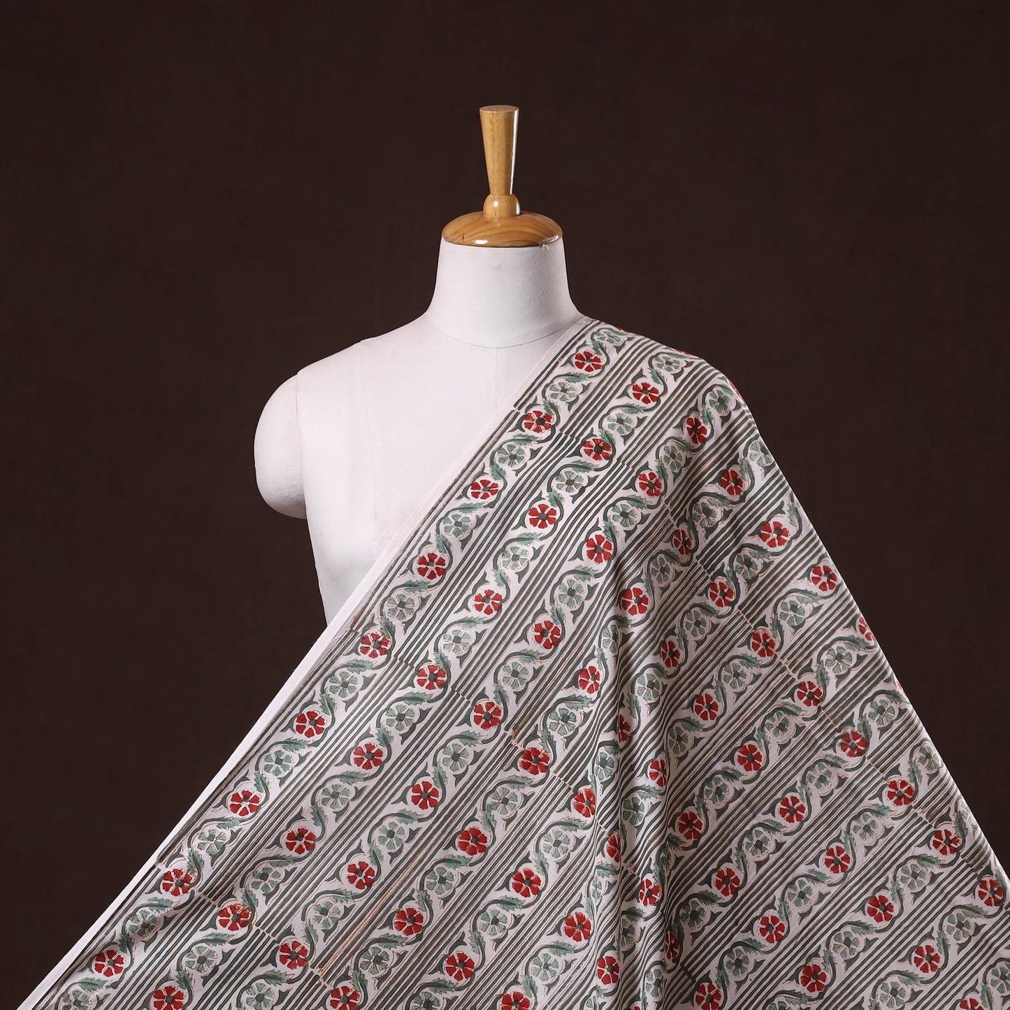 Hand cotton sanganeri fabric 48 - handcrafted