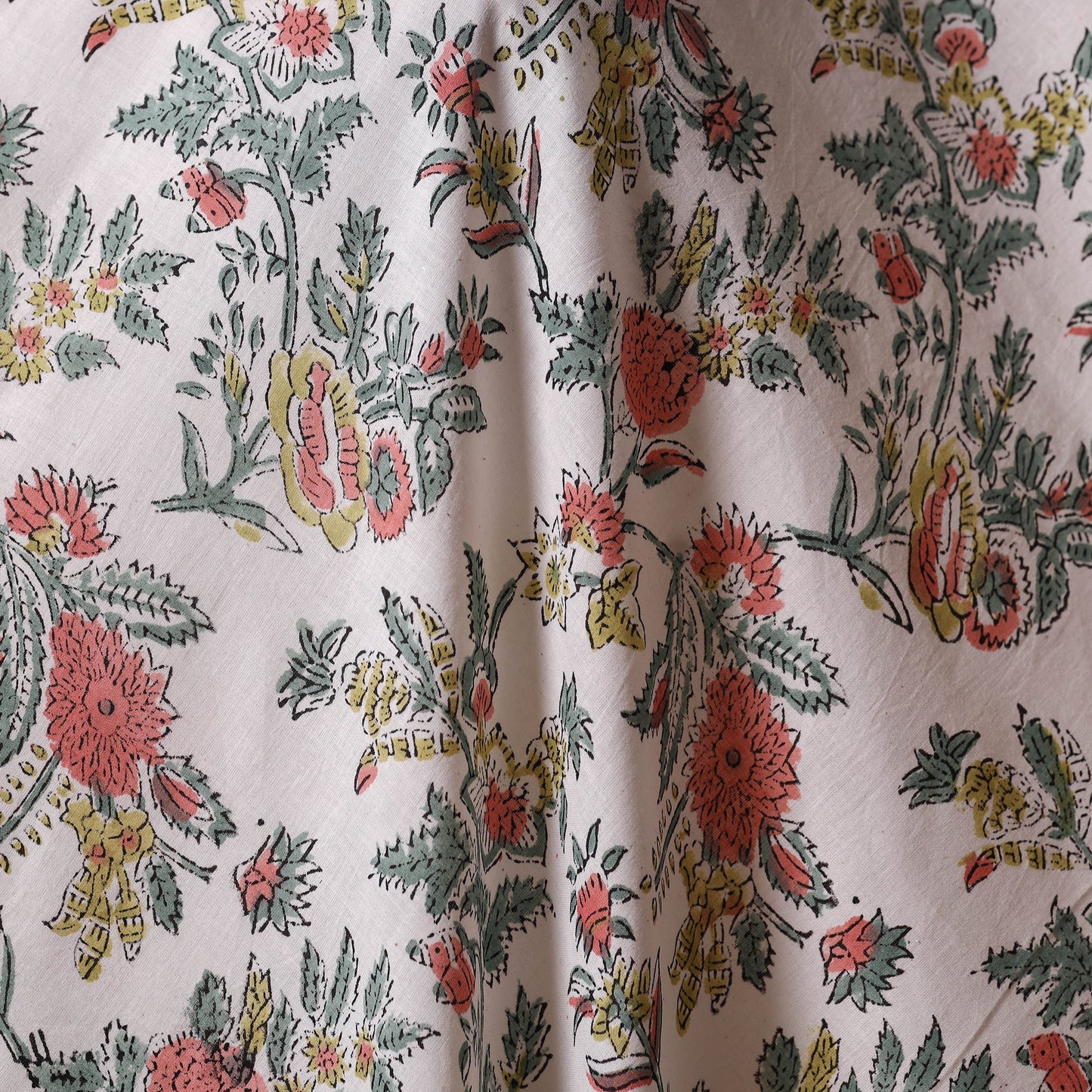 Hand cotton sanganeri fabric 49 - handcrafted