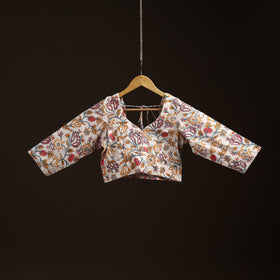 White - hand cotton sanganeri readymade blouse 04