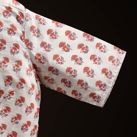 White - hand cotton sanganeri readymade blouse 08