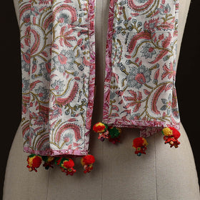 Hand cotton sanganeri stole 07 - handcrafted