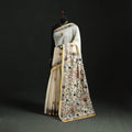 Hand embroidered chanderi silk chapa work phulkari saree 14