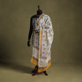 White - hand mul cotton sanganeri dupatta 29 - handcrafted