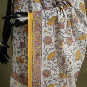 White - hand mul cotton sanganeri dupatta 29 - handcrafted