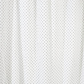 White - hand printed cotton door curtain (7 x 3.5 feet)