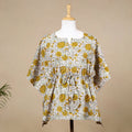  Hand Block Printed Cotton Kaftan with Tie-Up Waist 