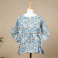 Hand Block Printed Cotton Kaftan with Tie-Up Waist 