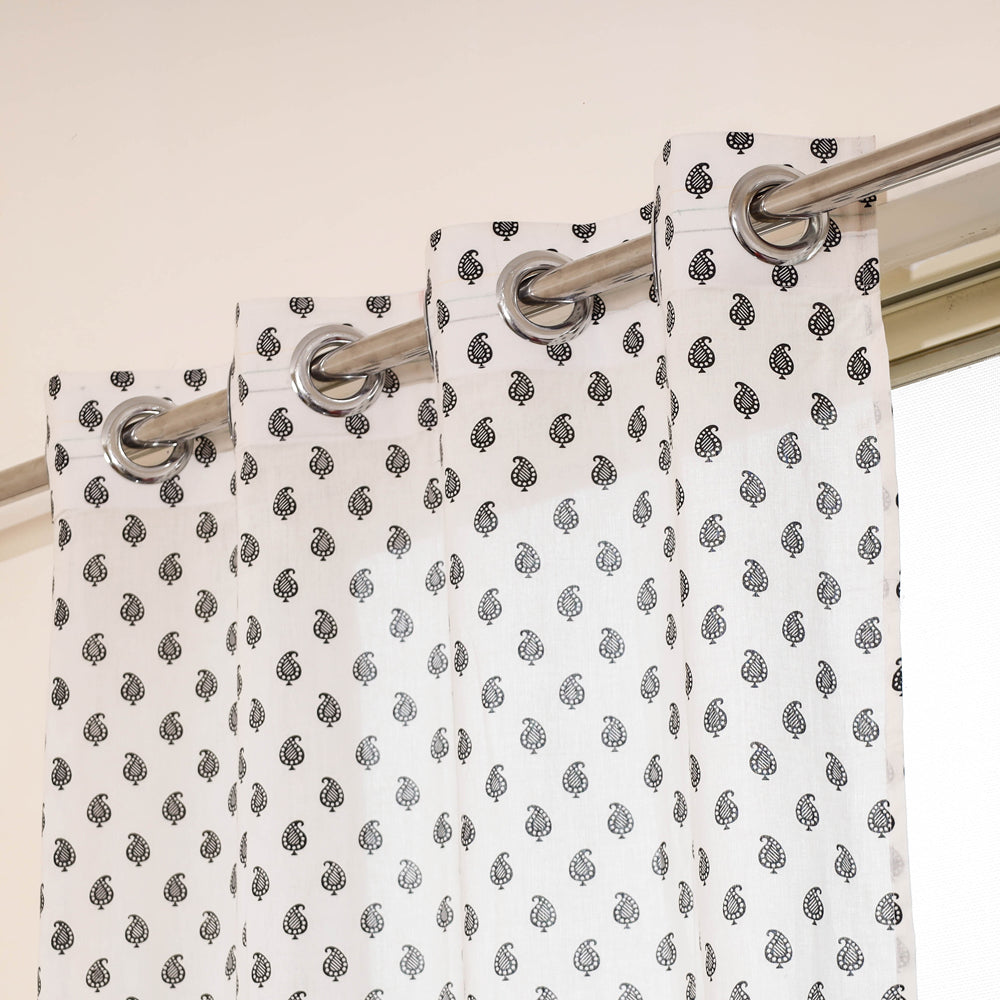  Hand Block Printed Cotton Window Curtain Online at iTokri.com