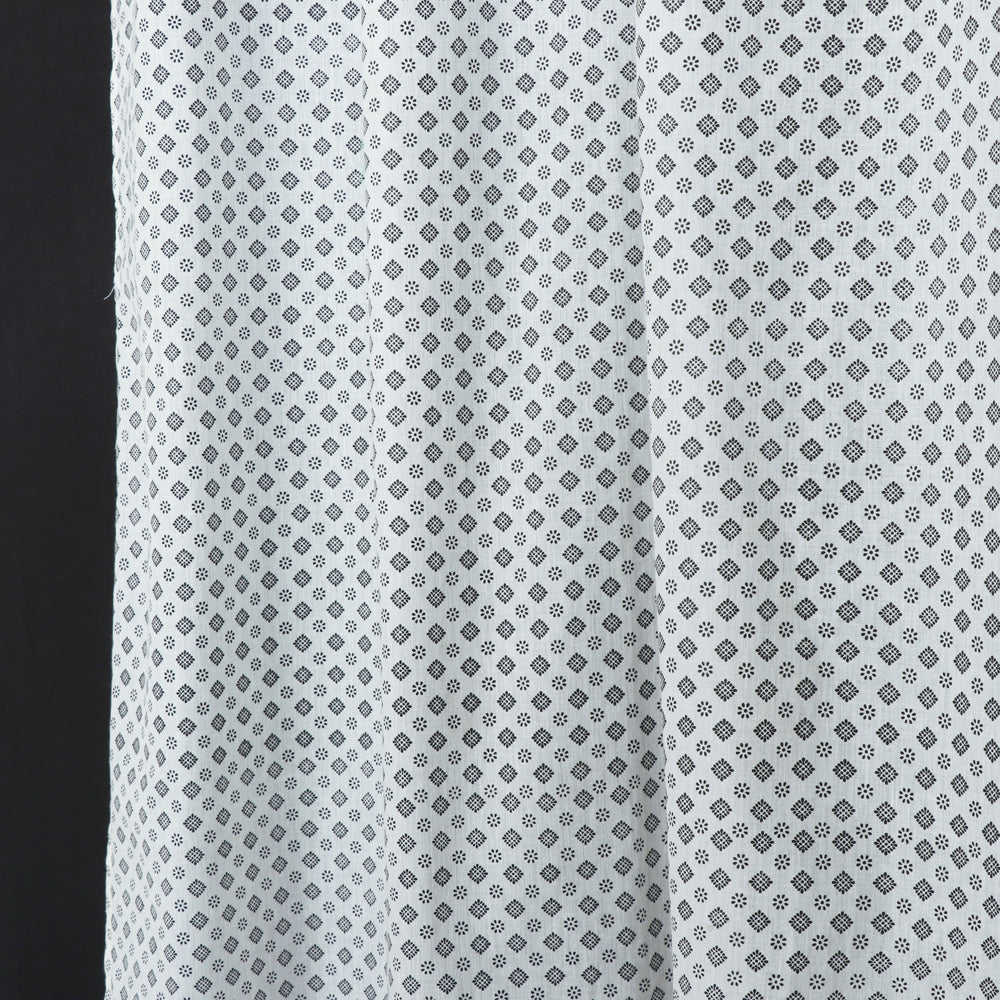 block printed window curtain