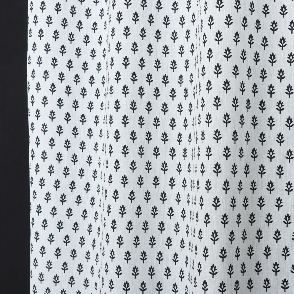 block printed window curtain