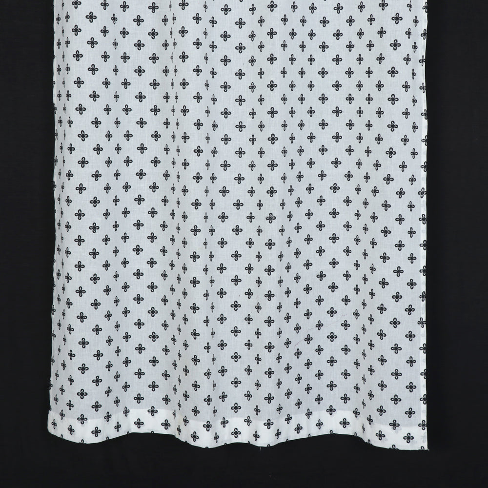  Hand Block Printed Cotton Window Curtain 
