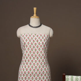 Hand sanganeri cotton 3pc unstitched dress material 04