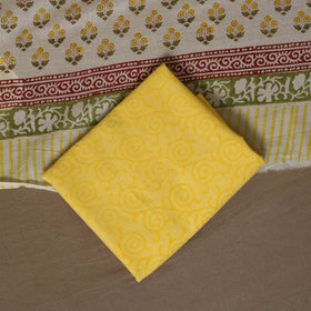 Hand sanganeri cotton 3pc unstitched dress material 12