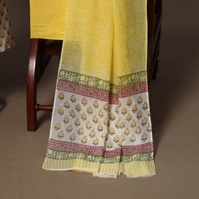 Hand sanganeri cotton 3pc unstitched dress material 12