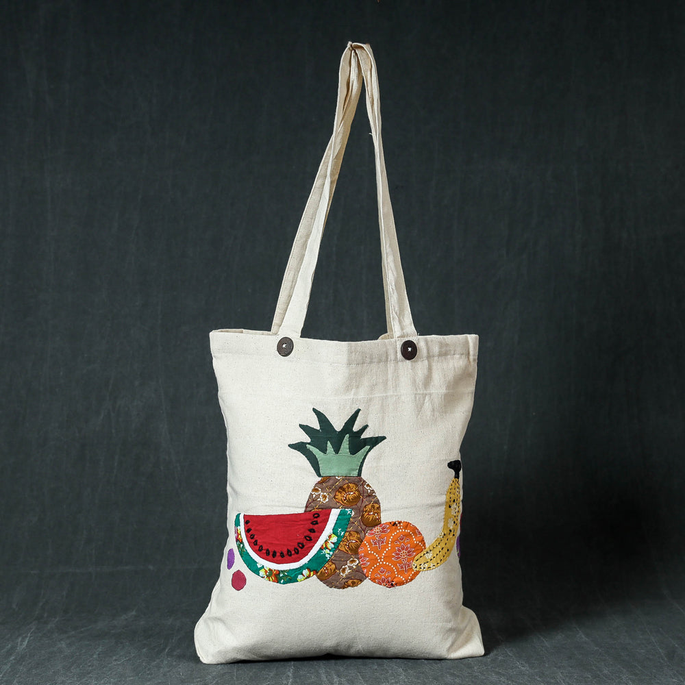 Handcrafted Applique Work Multipurpose Jhola Bag