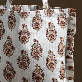 Buy White Handcrafted Cotton Frill Jhola Bag Online 53
