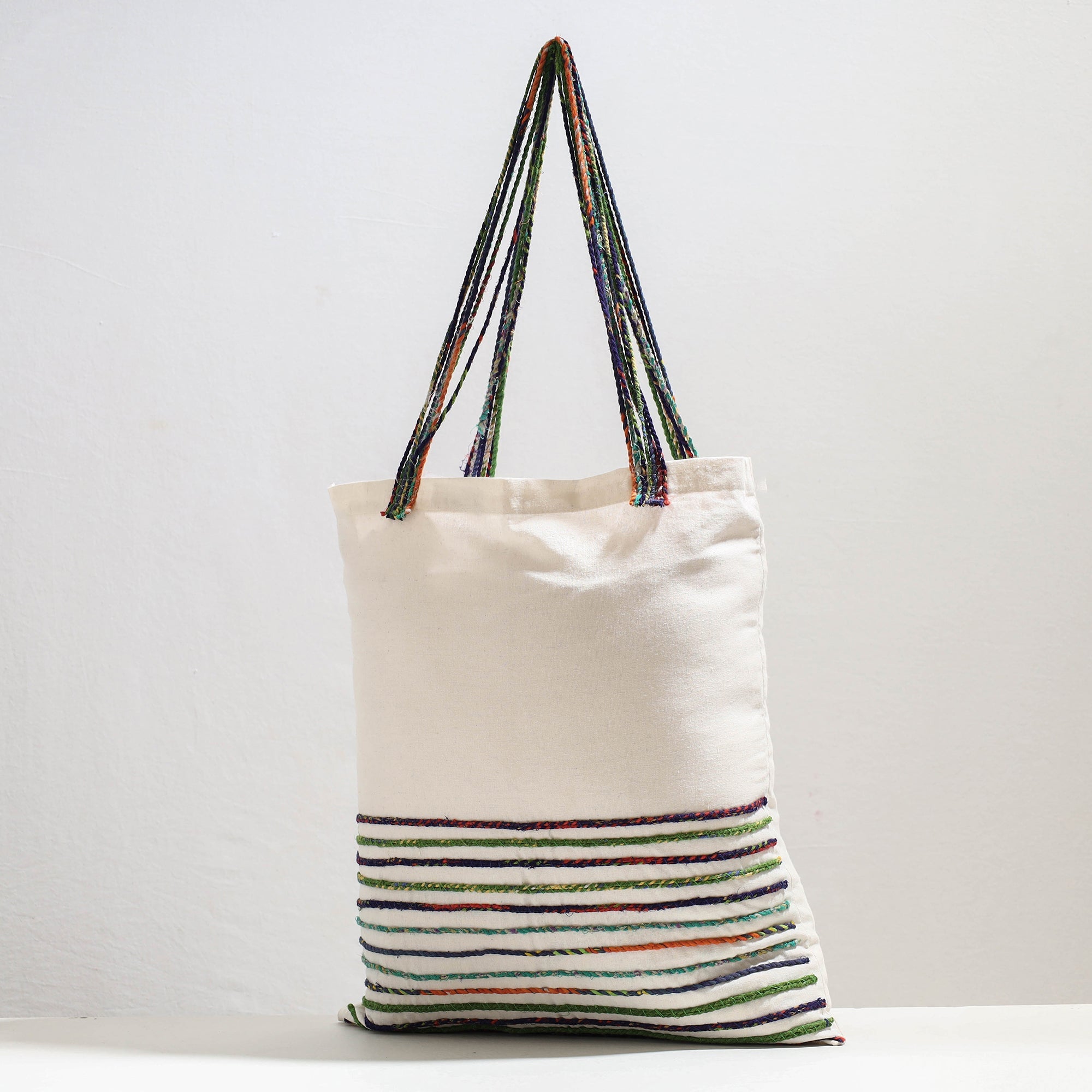  Handcrafted Cotton Recycled Cord Shoulder Bag 