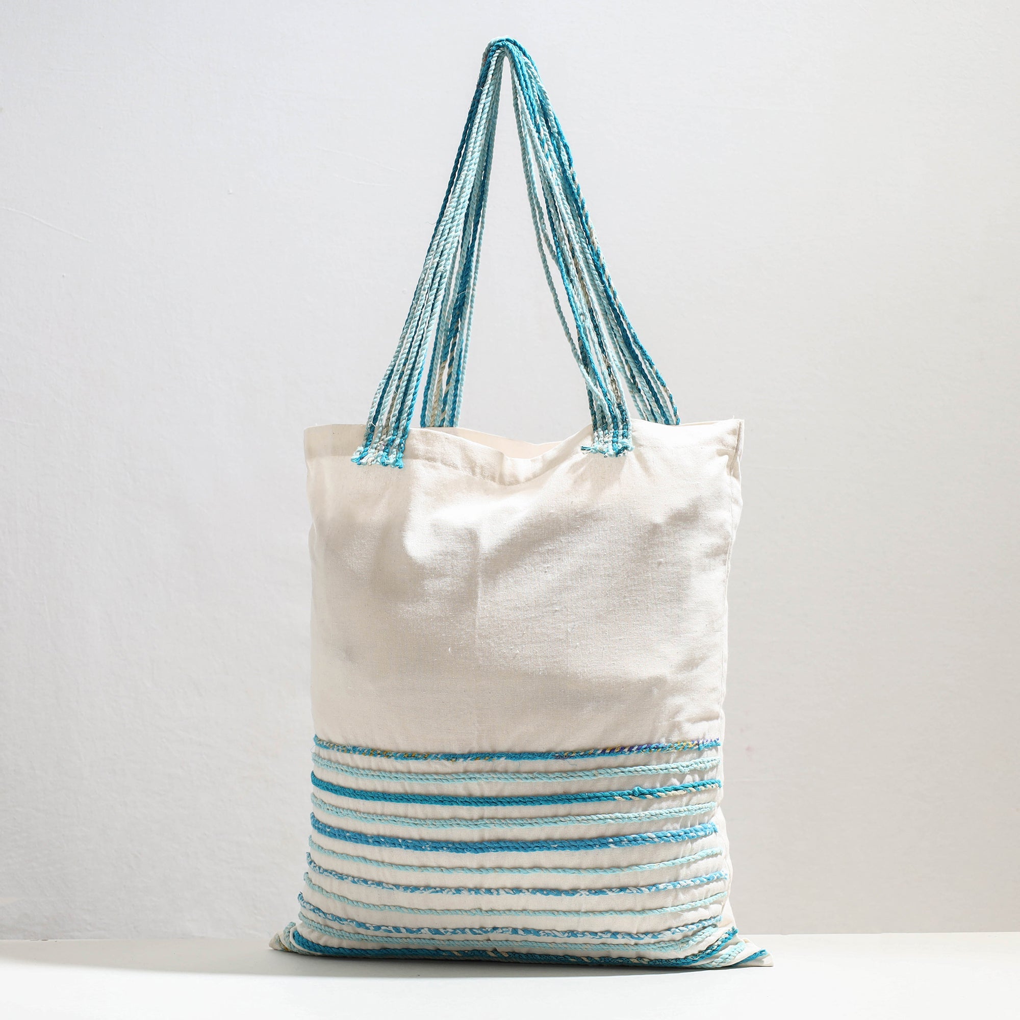  Handcrafted Cotton Recycled Cord Shoulder Bag 