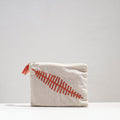  Handcrafted Cotton Recycled Leaf Design Cosmetic Pouch 