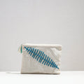  Handcrafted Cotton Recycled Leaf Design Cosmetic Pouch 