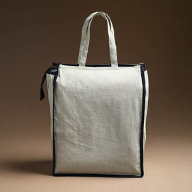 White Handcrafted Cotton Shopping Bag 04