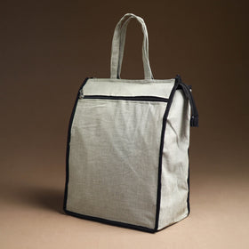 White Handcrafted Cotton Shopping Bag 04