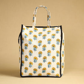 White Handcrafted Cotton Shopping Bag 05