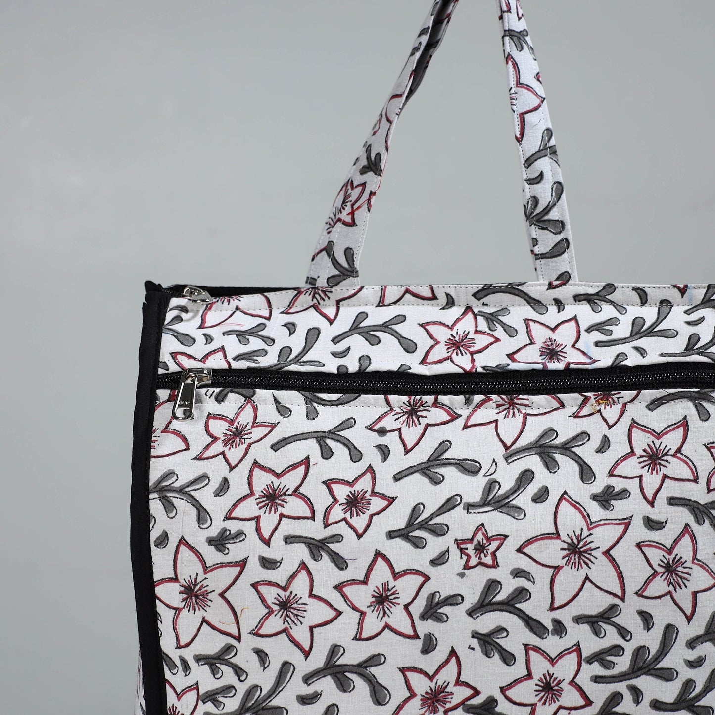 White Handcrafted Cotton Shopping Bag 14