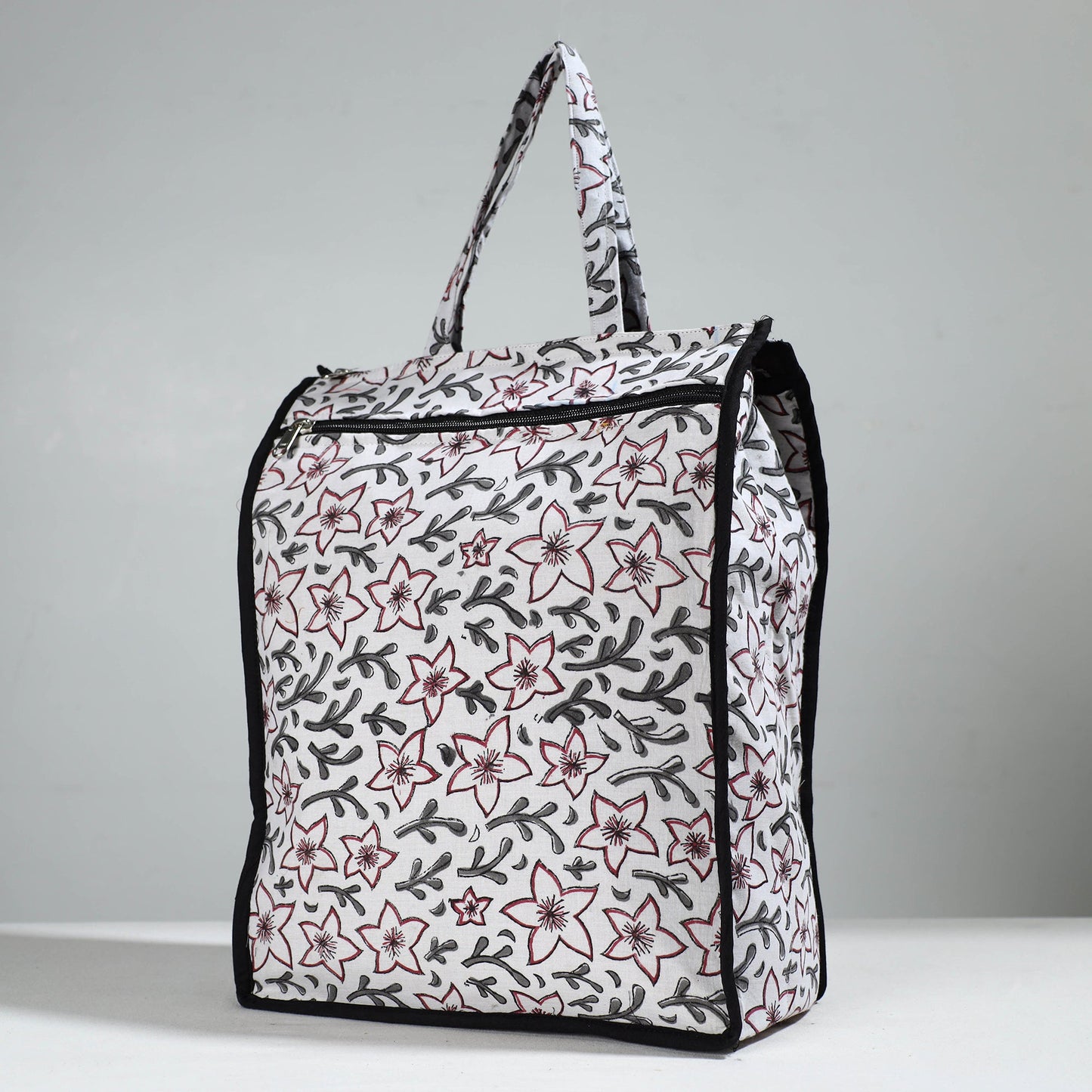 White Handcrafted Cotton Shopping Bag 14