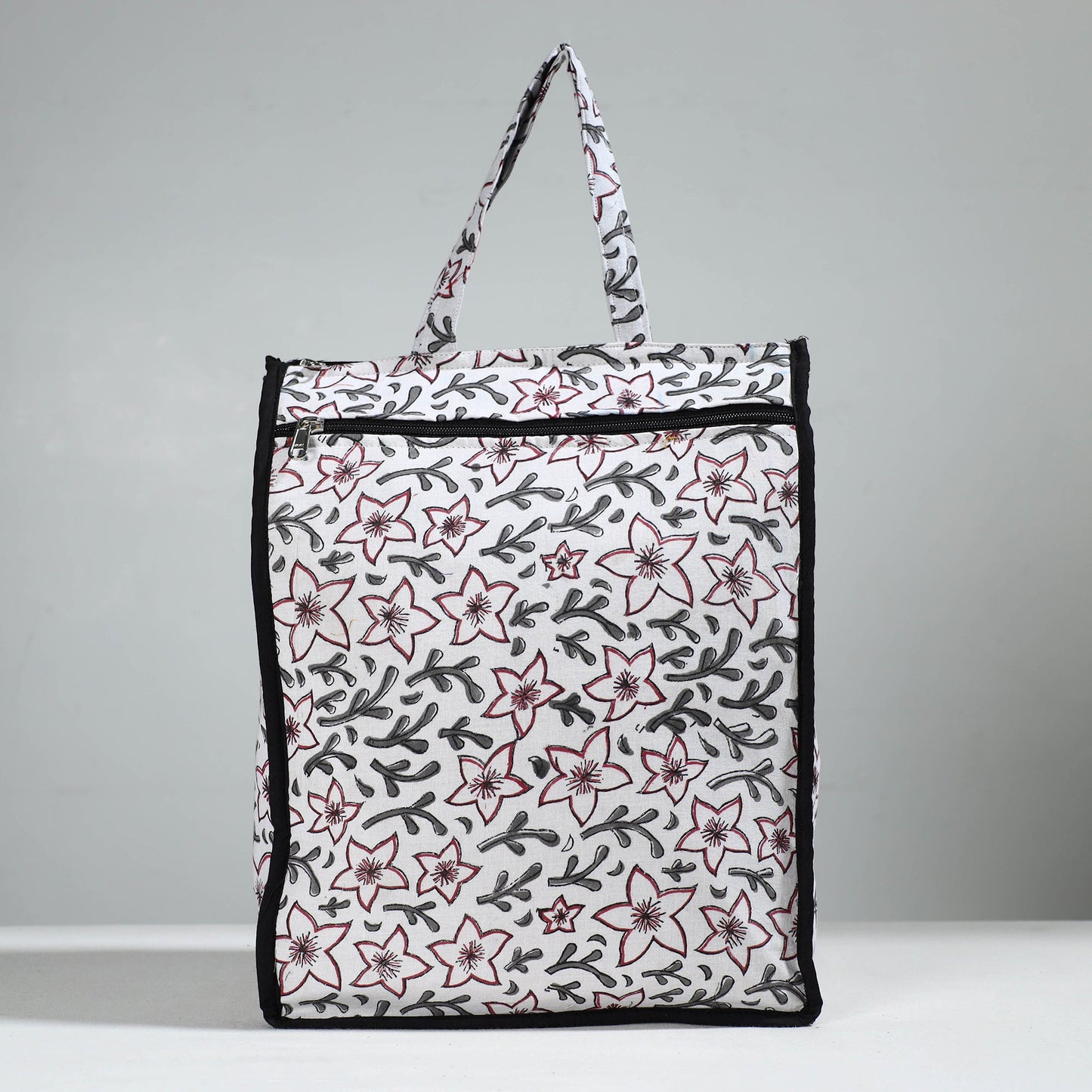 White Handcrafted Cotton Shopping Bag 14