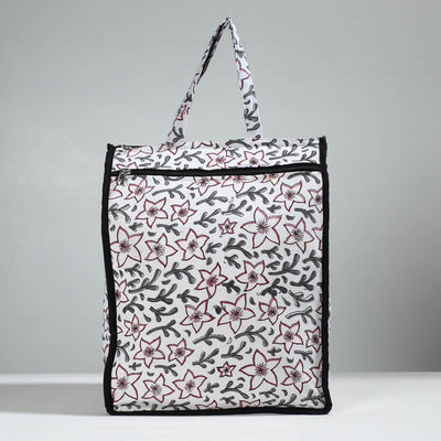 White Handcrafted Cotton Shopping Bag 14
