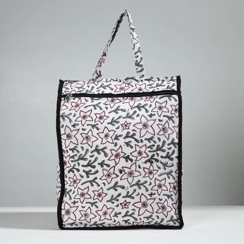 White Handcrafted Cotton Shopping Bag 14