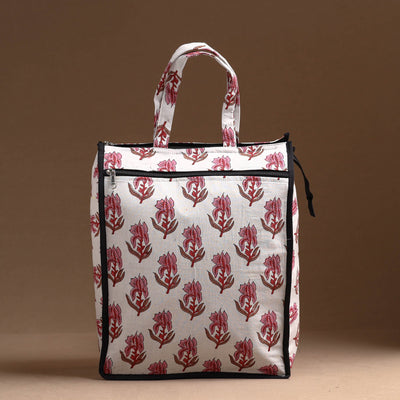 White Handcrafted Cotton Shopping Bag 21