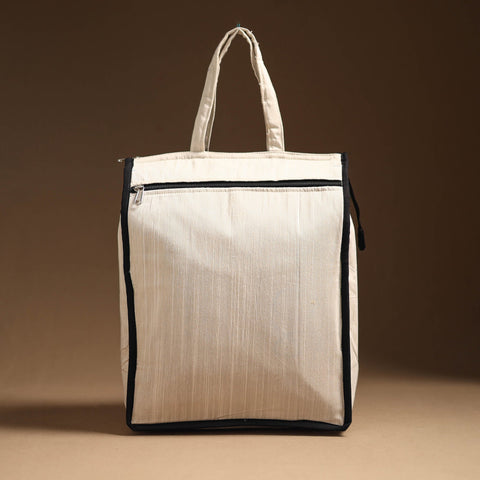 White Eco Friendly Handcrafted Cotton Shopping Bag