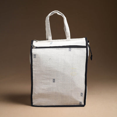 White Handcrafted Cotton Shopping Bag 26