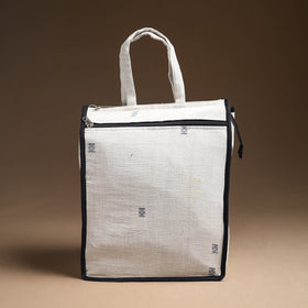 White Handcrafted Cotton Shopping Bag 26