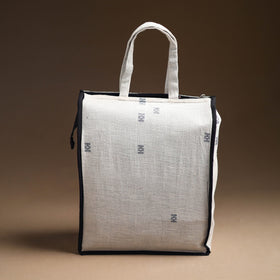 White Handcrafted Cotton Shopping Bag 26
