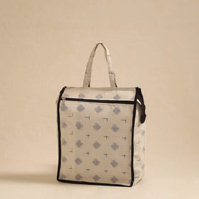  White Handcrafted Cotton Shopping Hand Bag 