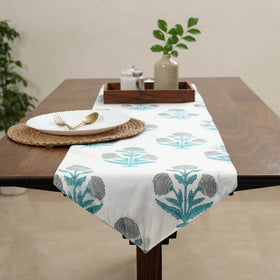 White Handcrafted Cotton Table Runner