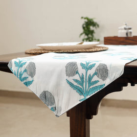 White Handcrafted Cotton Table Runner