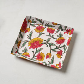 White - handcrafted fabric valet tray (11 x 9 in) 13