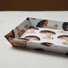 White - handcrafted fabric valet tray (11 x 9 in) 18