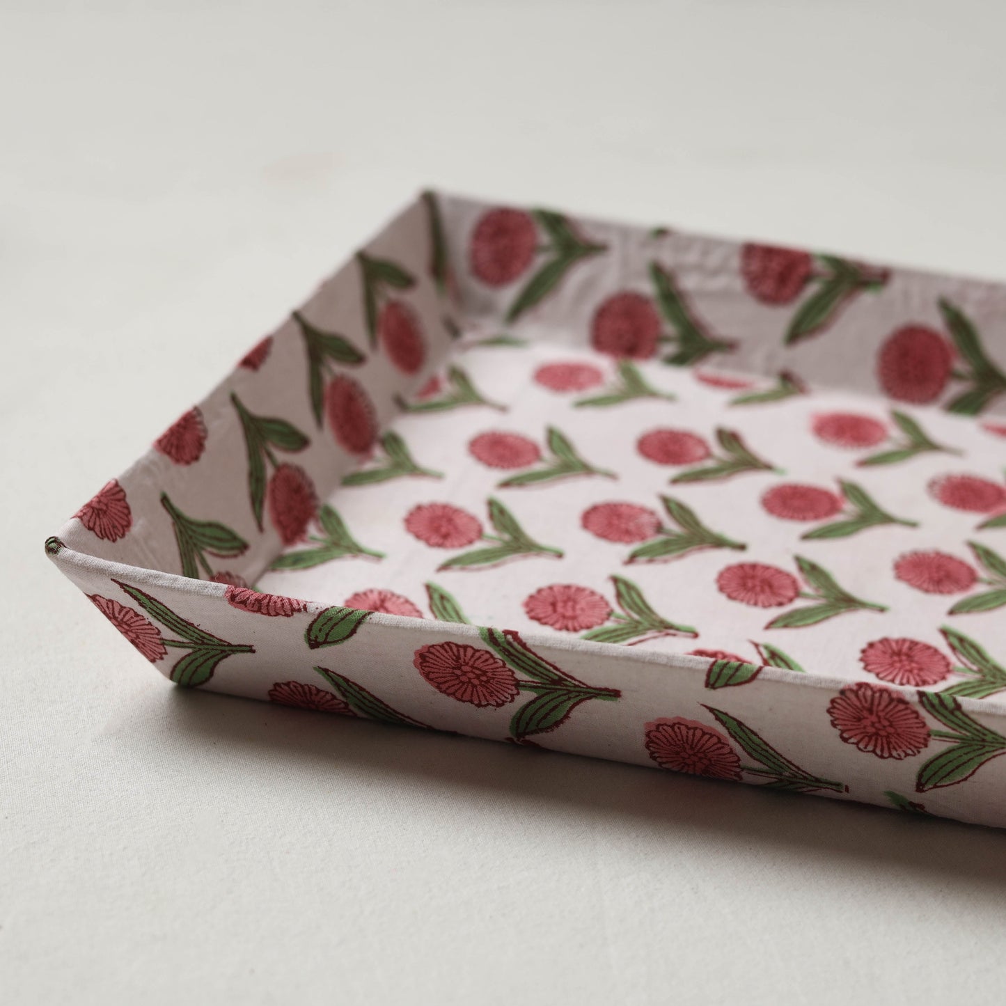 White - handcrafted fabric valet tray (11 x 9 in) 21