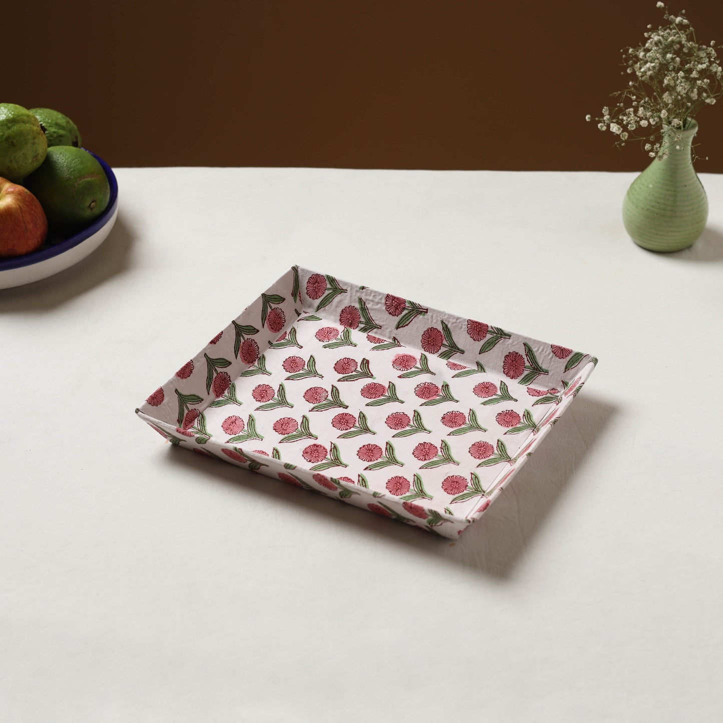 White - handcrafted fabric valet tray (11 x 9 in) 21