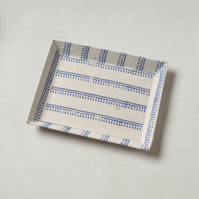 White - handcrafted fabric valet tray (9 x 7 in) 03