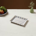 White - handcrafted fabric valet tray (9 x 7 in) 03
