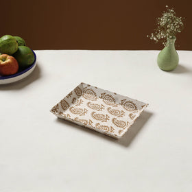 White - handcrafted fabric valet tray (9 x 7 in) 10
