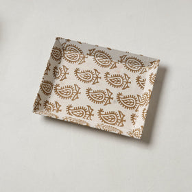 White - handcrafted fabric valet tray (9 x 7 in) 10