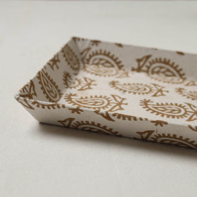 White - handcrafted fabric valet tray (9 x 7 in) 10
