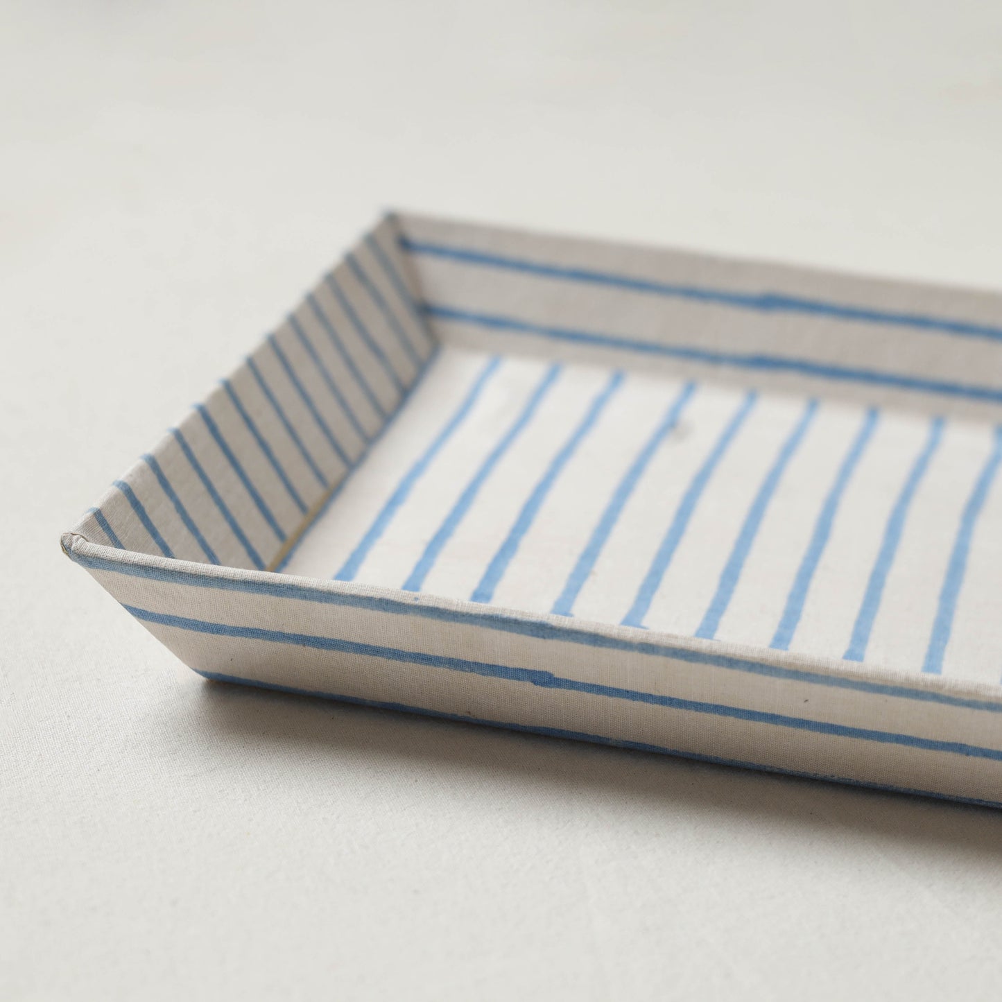 White - handcrafted fabric valet tray (9 x 7 in) 12